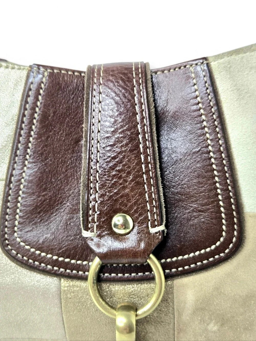 Coach Patchwork Hobo handbag. Brown/gold.